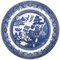 Présentation Assiette Blue Willow Churchill China, lot de 6