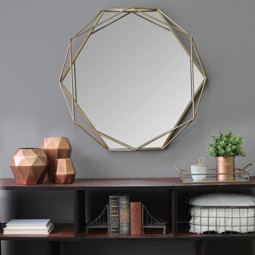 Présentation de Zoom sur Miroir mural métal doré Chloe Stratton Home Decor