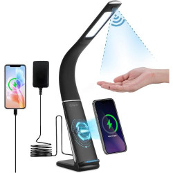 Présentation Lampe Bureau LED, Capteur Gestes, Charge USB, Bras Réglable