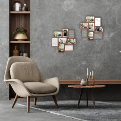 Cadre Photo Mural Stockholm Haes Deco, Bois Marron Foncé en situation