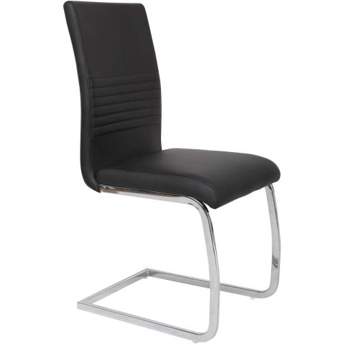 Présentation de Zoom sur Chaises salle à manger rembourrées cuir synthétique noir, gris, taupe