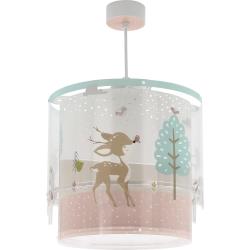 Présentation Lampe Suspension Enfant Cerf Loving Deer Rose Polypropylène