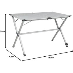 Table pliante grise Gap Less, 4 personnes, pratique en situation