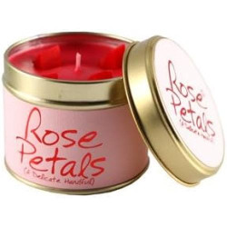 Présentation Bougie Parfumée Lily Flame, Pétales de Rose, Rose