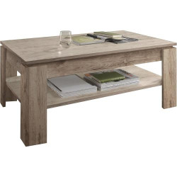 Présentation Table Basse Melamine Chêne Sable Trendteam Smart Living