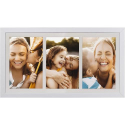 Cadre multi photo triptyque, blanc, 3 photos 10x15 cm en situation