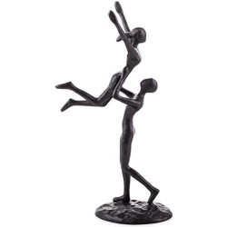 Présentation Figurine de Couple Vintage en Métal pour Décoration Intérieure