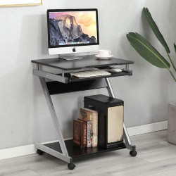 Dripex Bureau Mobile Noir, Table Informatique Roulettes en situation