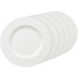 Présentation Assiette plate porcelaine Bone Villeroy Boch, Blanc, 6 pièces