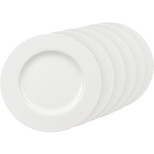 Présentation de Présentation Assiette plate porcelaine Bone Villeroy Boch, Blanc, 6 pièces