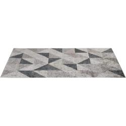 Présentation Tapis Salon Chambre Design Moderne, Poils Courts, Gris