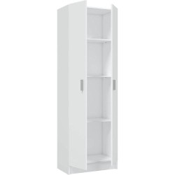 Habitdesign Armoire Multi-usages Salon, Blanc Moderne en situation