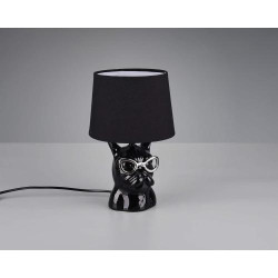 Lampe de Table Bouledogue Français Noir, Reality Leuchten en situation