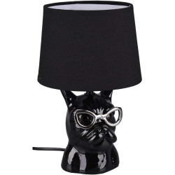 Présentation Lampe de Table Bouledogue Français Noir, Reality Leuchten