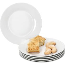 Présentation Assiettes en porcelaine blanche, lot de 6, chic