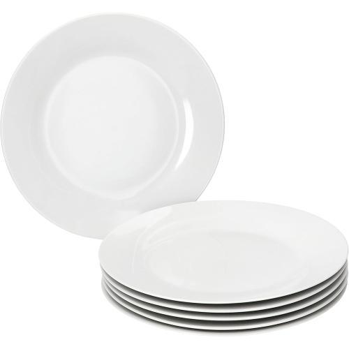 Présentation de Assiettes en porcelaine blanche, lot de 6, chic en situation