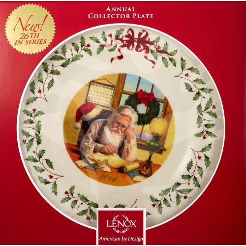 Présentation de Assiette Lenox 2016 Holiday Collector, Édition Limitée en situation