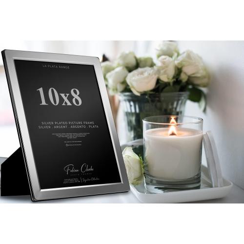 Présentation de Zoom sur Cadre photo satin, plaque argent, mariage, famille