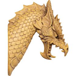 Présentation Sculpture murale dragon bronze, lot de 2, Design Toscano