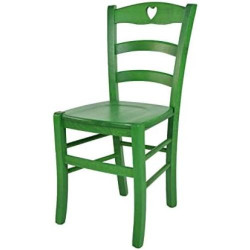 Présentation Tommychairs Cuore: Set de 2 Chaises Bois de Hêtre pour Cuisine