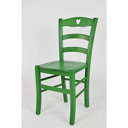 Tommychairs Cuore: Set de 2 Chaises Bois de Hêtre pour Cuisine en situation