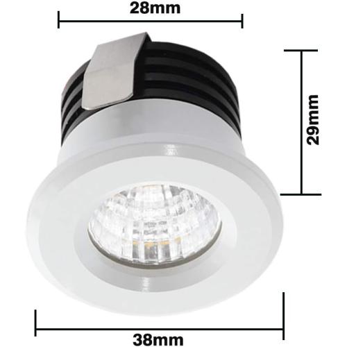 Présentation de Mini Spots LED Encastrés 3W Blanc Chaud, Eclairage Vitrine en situation