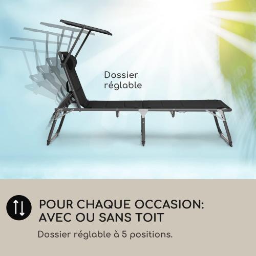 Présentation de Blumfeldt Bain de Soleil, Chaise Longue Imperméable en situation