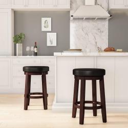 Tabouret de bar noir Linon Maya, design moderne en situation