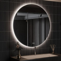 Présentation Miroir Rond ROOMTEC Rétroéclairé LED, Antibuée, Tactile