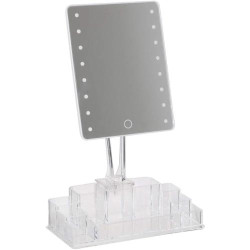 Présentation Miroir Table LED, Rangement Acrylique, Plastique, COSMETIC CLUB