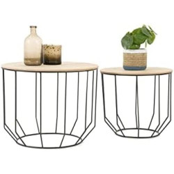 Présentation Tables Gigognes Design Industriel LIFA LIVING - Lot de 2