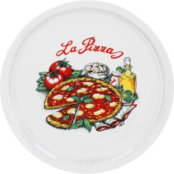 Assiettes en porcelaine Napoli, motif pour pizza, pasta en situation