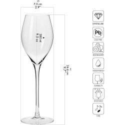 Verre Cristal Prosecco Champagne Krosno, Lot 6, Harmony en situation