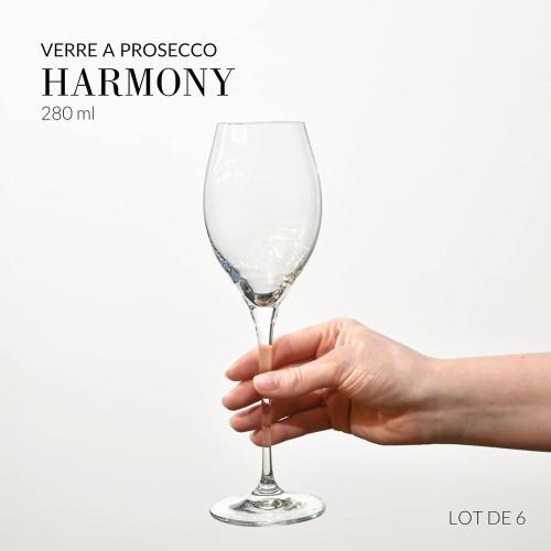 Présentation de Zoom sur Verre Cristal Prosecco Champagne Krosno, Lot 6, Harmony