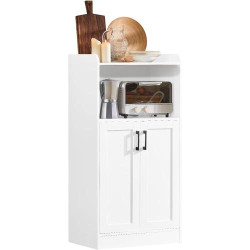 Présentation Buffet SoBuy Rangement Micro Ondes Commode Blanc