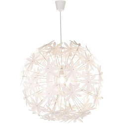 Présentation Lampe suspendue design fleur spotlight blanc Globo