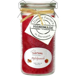 Présentation Candle Factory Bougie Jumbo Rouge Parfum Punch Pomme