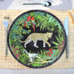 Assiette Plate Melamine Pure Jungle Les Jardins de la Comtesse en situation