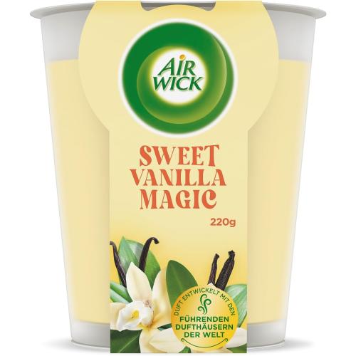 Présentation de Bougie parfumée Air Wick Sweet Vanilla Magic, 40h en situation