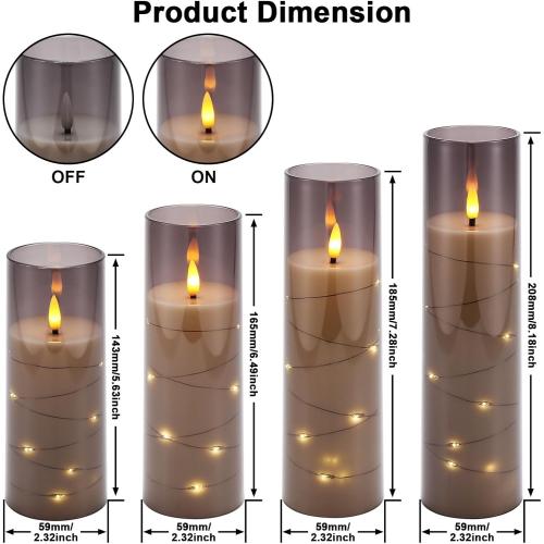 Présentation de Bougie LED Flamme Vacillante, Lot de 5, Télécommande en situation