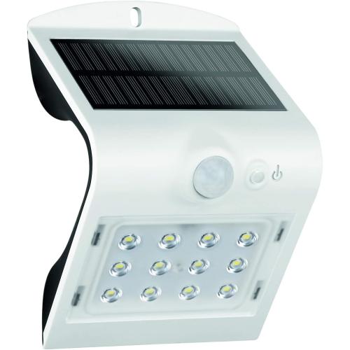 Présentation de Zoom sur Applique murale LED solaire Guardian PIR blanc IP44