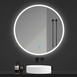 Présentation Miroir Rond Lumineux Xinyang, LED, Anti-buée, Blanc Froid