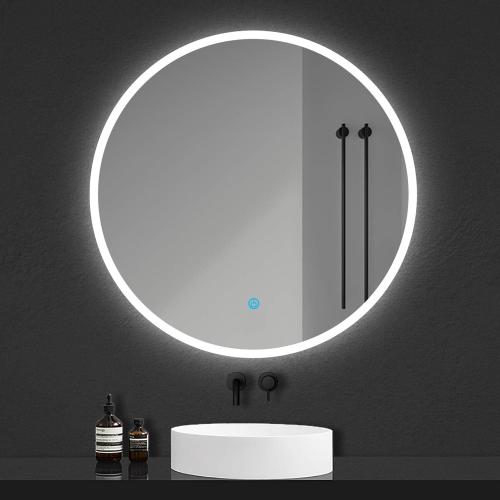 Présentation de Présentation Miroir Rond Lumineux Xinyang, LED, Anti-buée, Blanc Froid