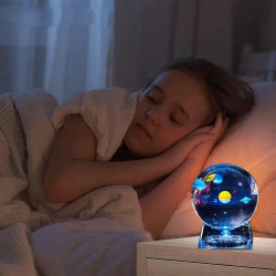 Lampe Veilleuse Galaxie en Cristal LED pour Chambre Bébé en situation