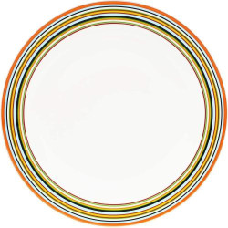 Présentation Assiette Plate Orange Iittala, Design Épuré, Élégance