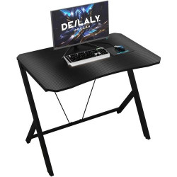 Présentation Bureau Gamer Deilaly, Table Ordinateur, Étagère Moniteur, Acier