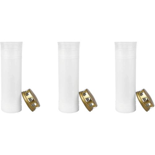 Présentation de Zoom sur Bougies funéraires Hs Candle, lot de 3, blanches