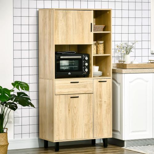 Présentation de Buffet Cuisine Armoire Multi Rangements, Tiroir, Placards, Niches en situation