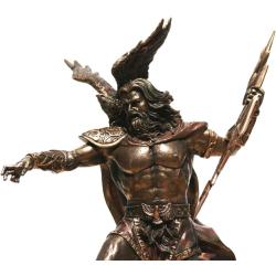 Statue Zeus Grec, Finition Bronze, Veronese en situation