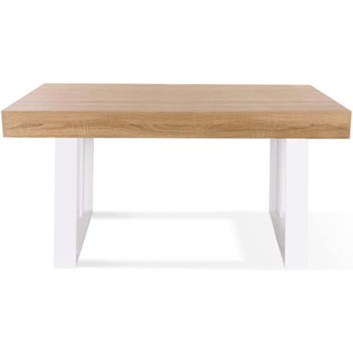 Présentation de Zoom sur Table à Manger Rectangle Phoenix 6 Personnes Bois Blanc